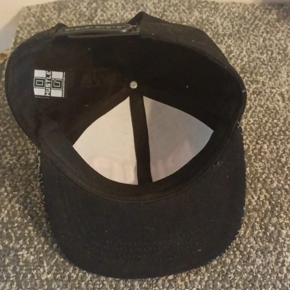 Hustle Drip black youth snap back cap one size fits most